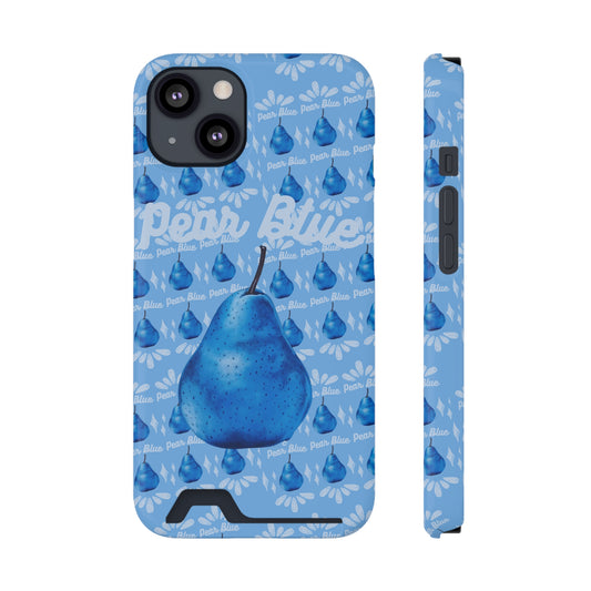 Pear Blue© Limited Edition Slim Lightweight DuraFlex© Safe Impact Resistant Phone Case With Card Holder Compatible with iPhone 13, and Samsung Galaxy S21, S22 models