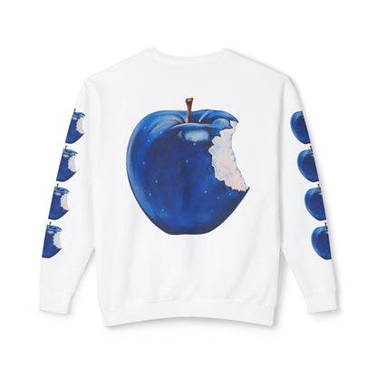 Apple Blue© Deluxe American Made Comfort Relaxed Premium Cotton Lightweight Crewneck Sweatshirt Unisex