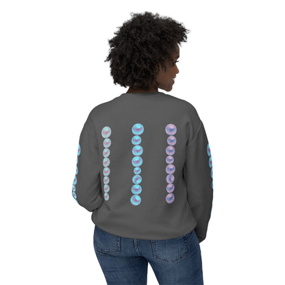 Posh Pearls© Deluxe American Made Comfort Relaxed Premium Cotton Lightweight Crewneck Sweatshirt Unisex