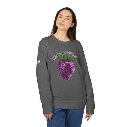 Concord Strawberry© Luxturnal© Adidas® Unisex Super Soft Deluxe Cozy Fleece Crewneck Sweatshirt