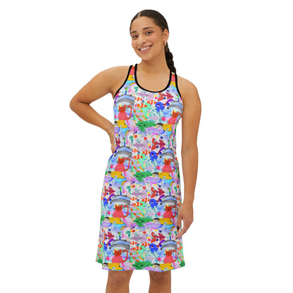 Ocean Dream© Women's Deluxe All Day Super Soft Comfort Active Flex Easy Care Racerback Dress