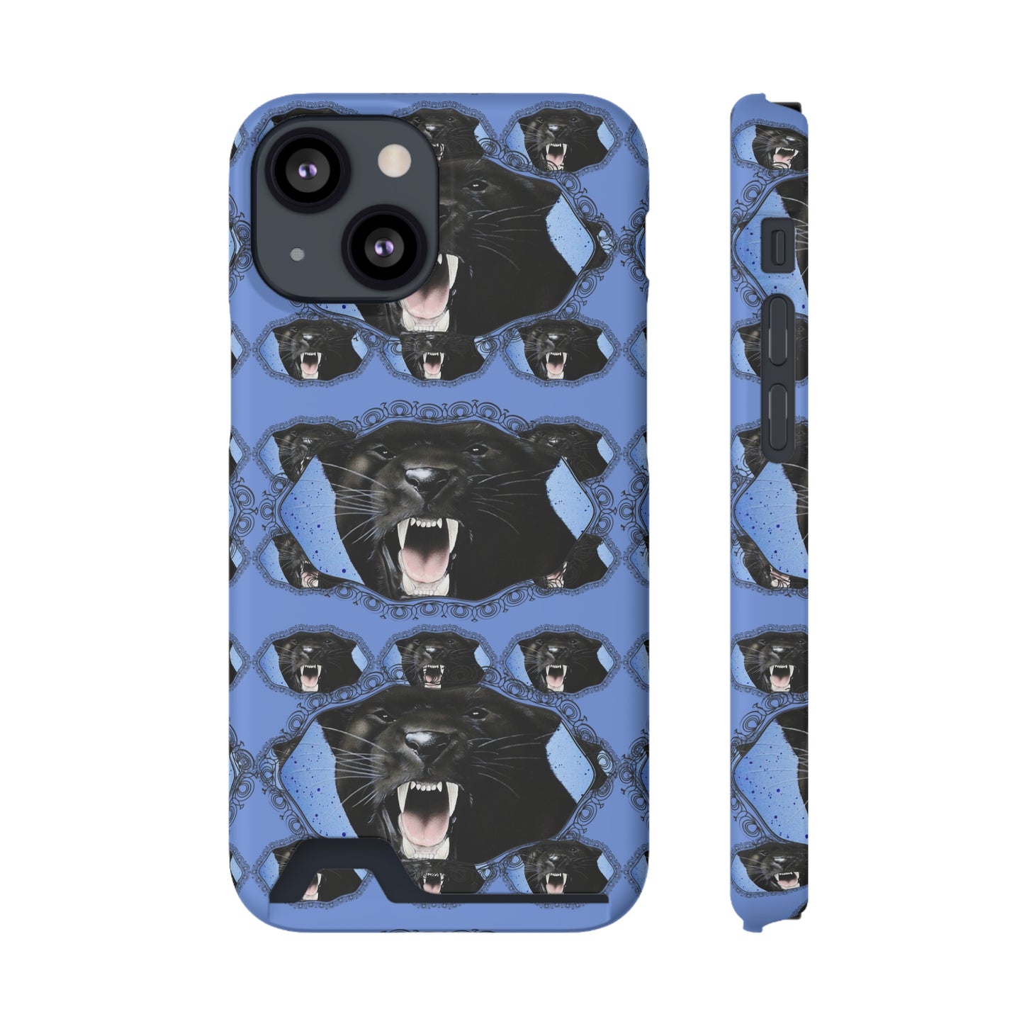 Panther Roar© Limited Edition Slim Lightweight DuraFlex© Safe Impact Resistant Phone Case With Card Holder Compatible with iPhone 13, and Samsung Galaxy S21, S22 models