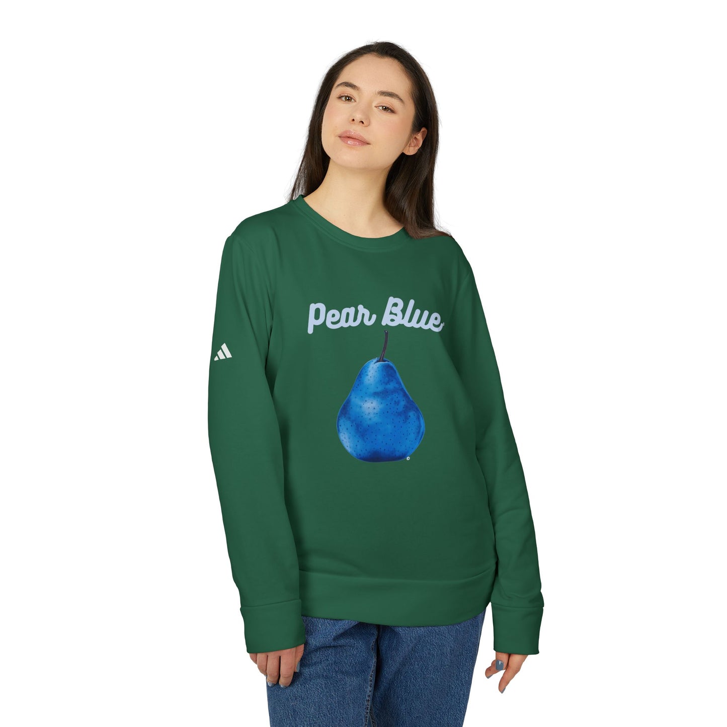 Pear Blue© Luxturnal© Adidas® Unisex Super Soft Deluxe Cozy Fleece Crewneck Sweatshirt