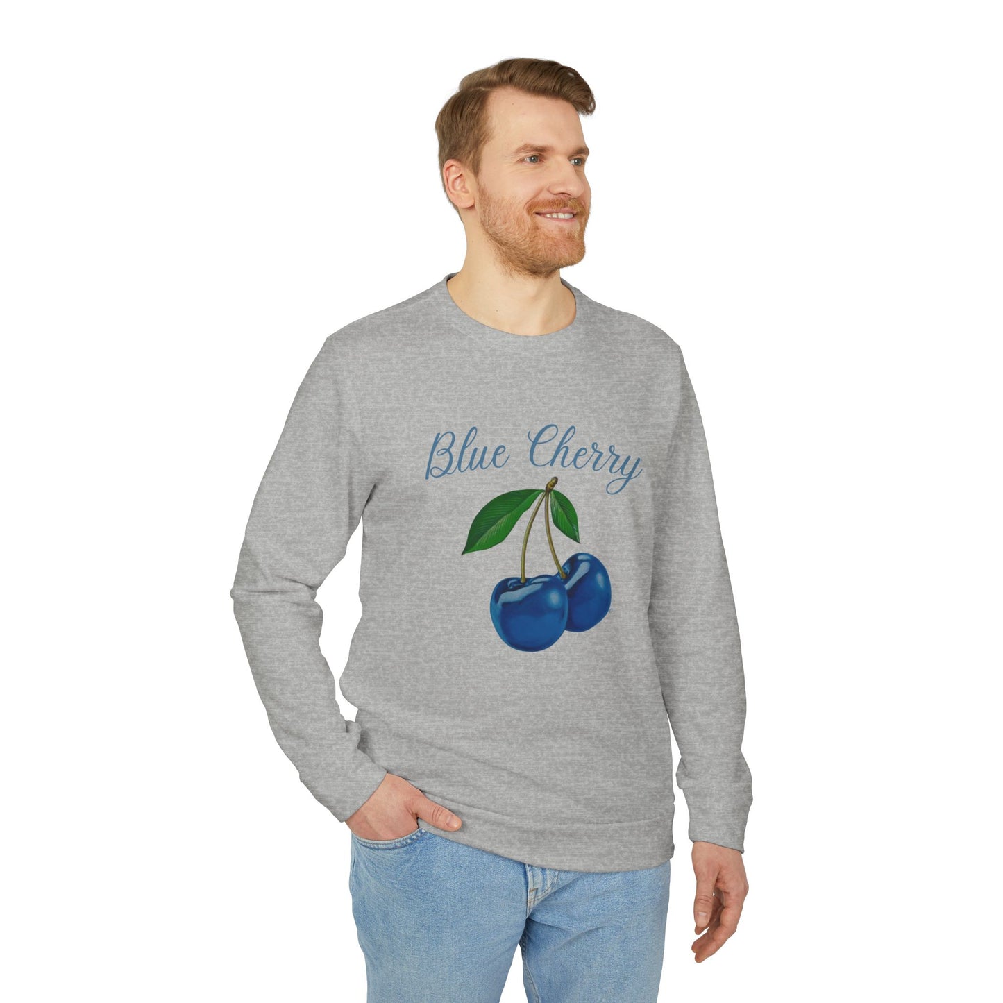 Blue Cherry© Luxturnal© Adidas® Unisex Super Soft Deluxe Cozy Fleece Crewneck Sweatshirt