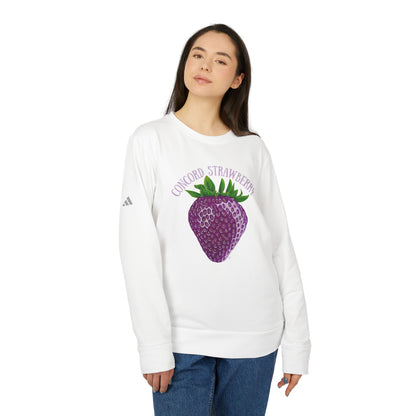 Concord Strawberry© Luxturnal© Adidas® Unisex Super Soft Deluxe Cozy Fleece Crewneck Sweatshirt