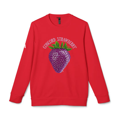 Concord Strawberry© Luxturnal© Adidas® Unisex Super Soft Deluxe Cozy Fleece Crewneck Sweatshirt