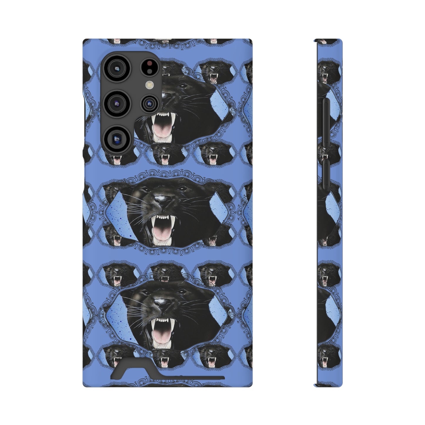 Panther Roar© Limited Edition Slim Lightweight DuraFlex© Safe Impact Resistant Phone Case With Card Holder Compatible with iPhone 13, and Samsung Galaxy S21, S22 models