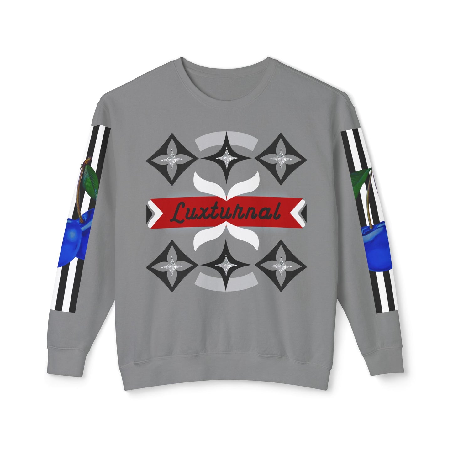 Luxturnal Posh© Deluxe American Made Comfort Relaxed Premium Cotton Lightweight Crewneck Sweatshirt Unisex In Paparazzi