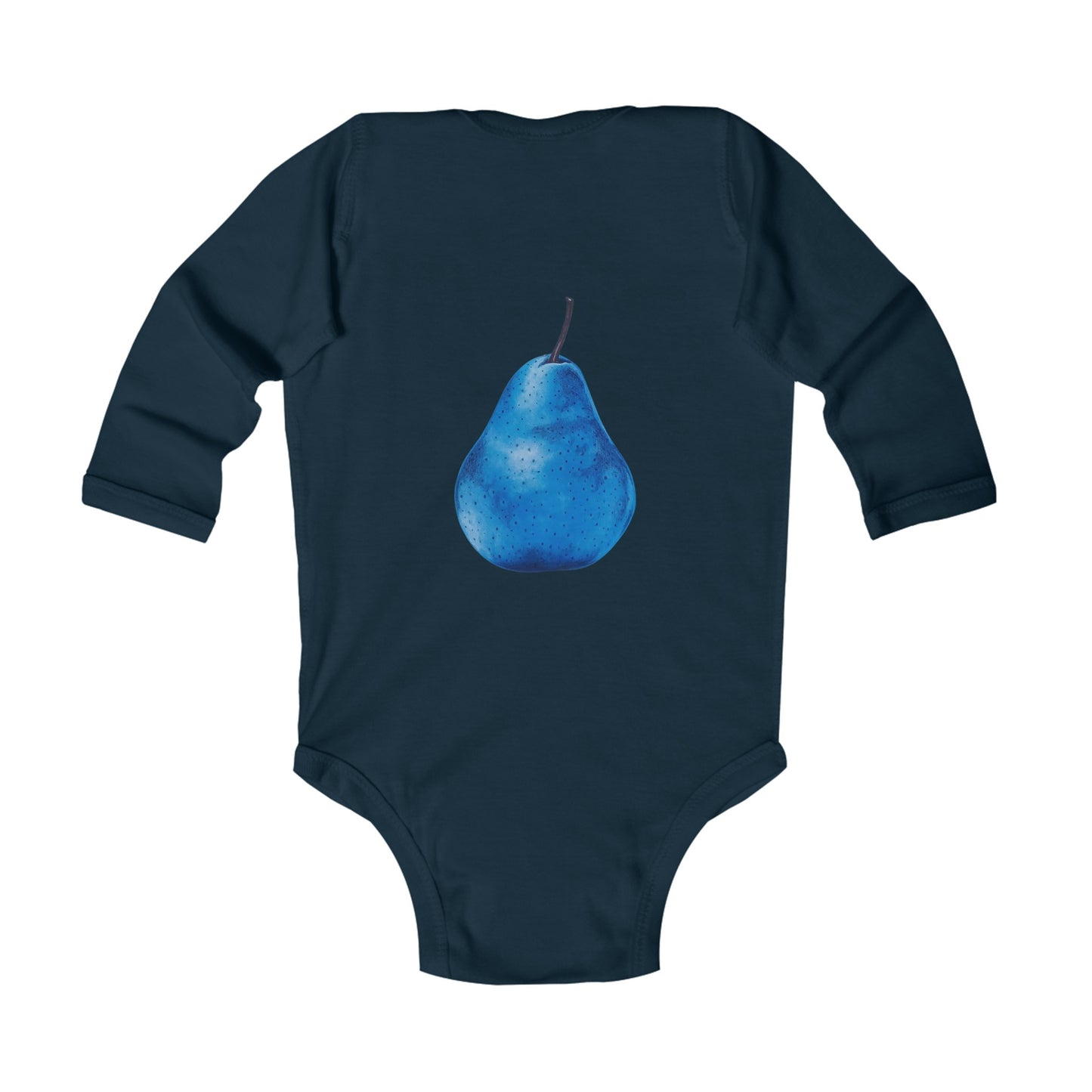 Pear Blue© Super Soft Infant Long Sleeve Bodysuit 100% Deluxe Premium Cotton From American Boutique