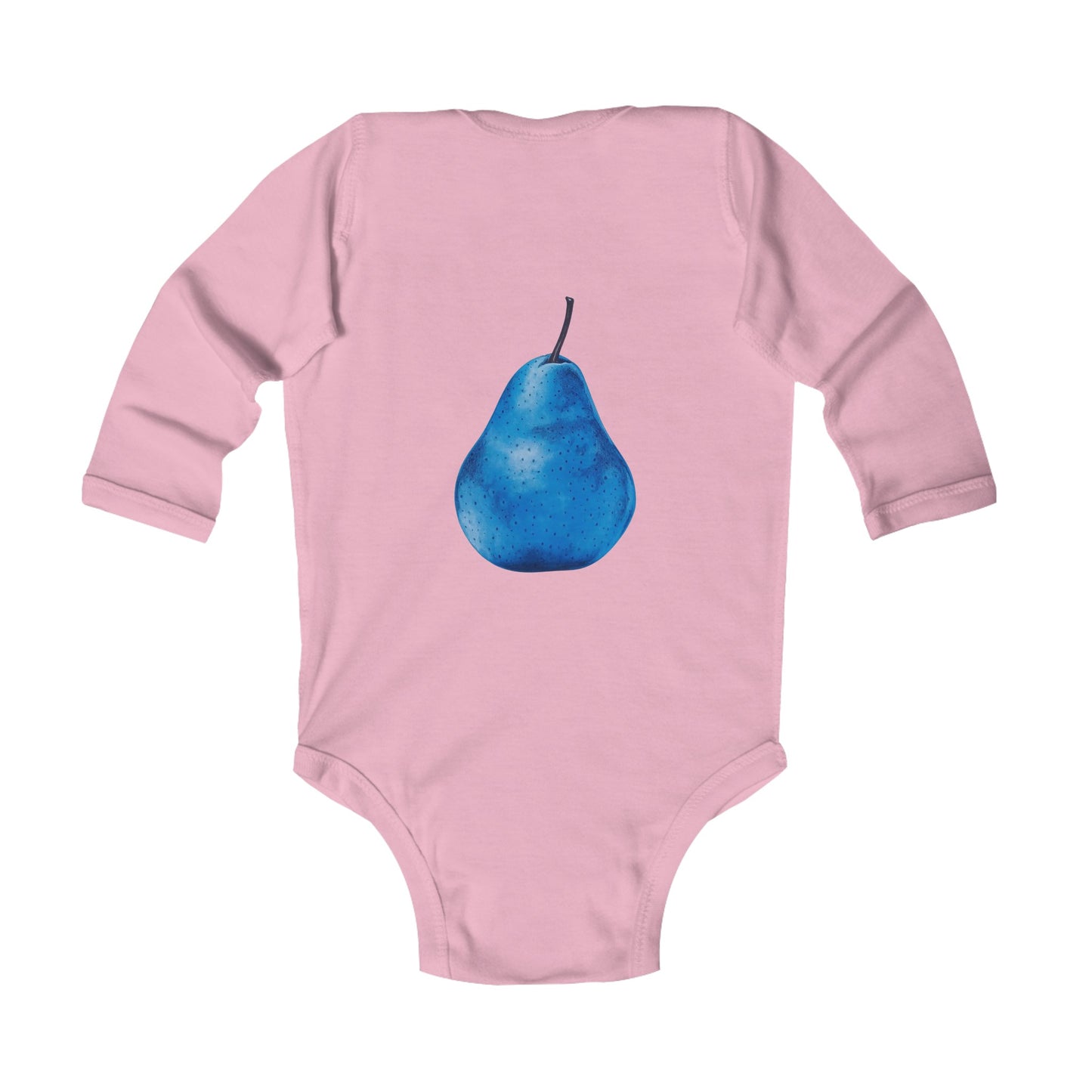 Pear Blue© Super Soft Infant Long Sleeve Bodysuit 100% Deluxe Premium Cotton From American Boutique