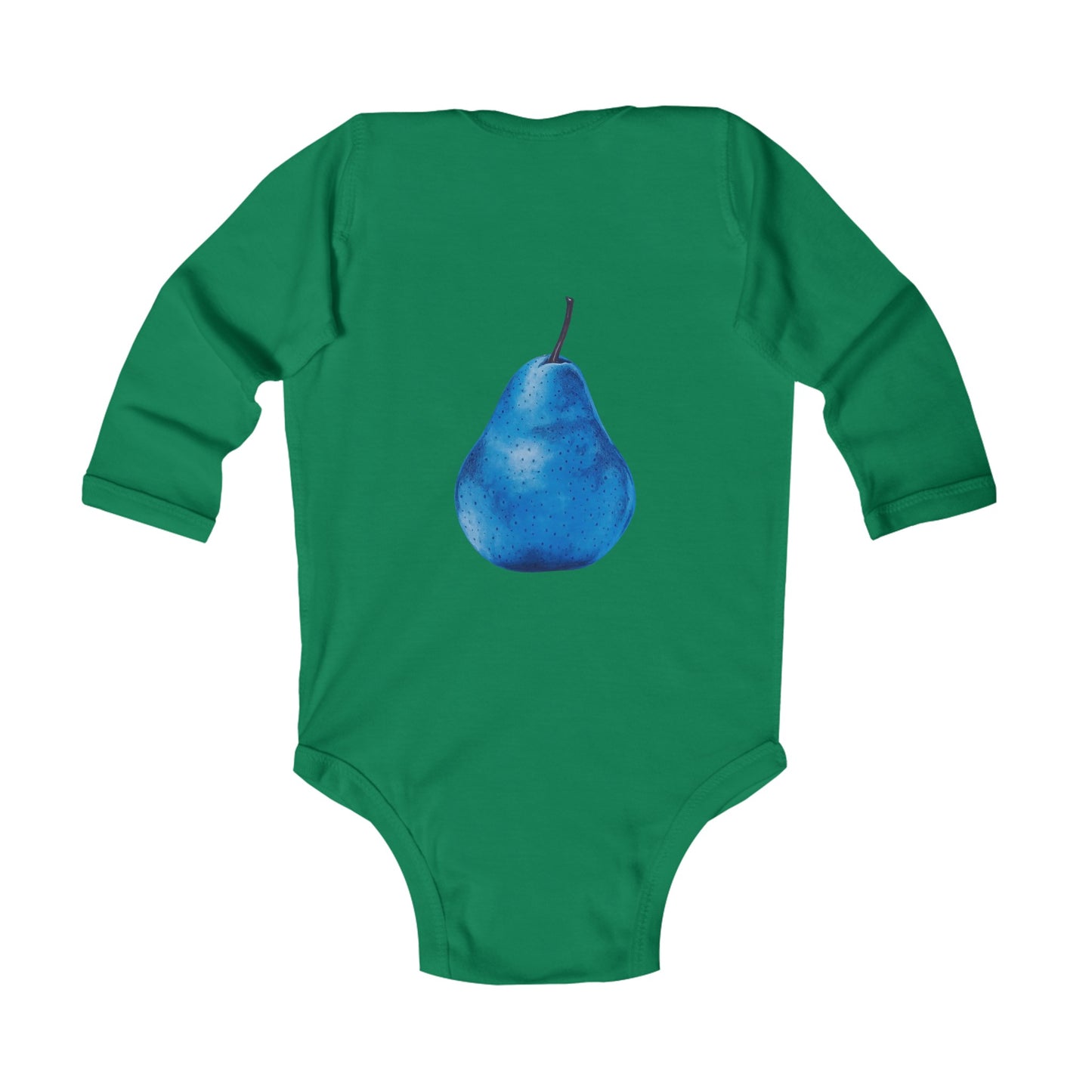 Pear Blue© Super Soft Infant Long Sleeve Bodysuit 100% Deluxe Premium Cotton From American Boutique