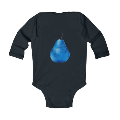 Pear Blue© Super Soft Infant Long Sleeve Bodysuit 100% Deluxe Premium Cotton From American Boutique