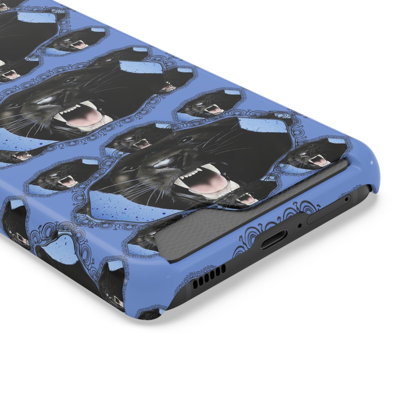 Panther Roar© Limited Edition Slim Lightweight DuraFlex© Safe Impact Resistant Phone Case With Card Holder Compatible with iPhone 13, and Samsung Galaxy S21, S22 models