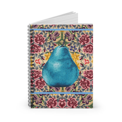 Pear Blue© Limited Edition International Garden Always Perfect Simply Sweet Spiral Notebook - Rule Lined