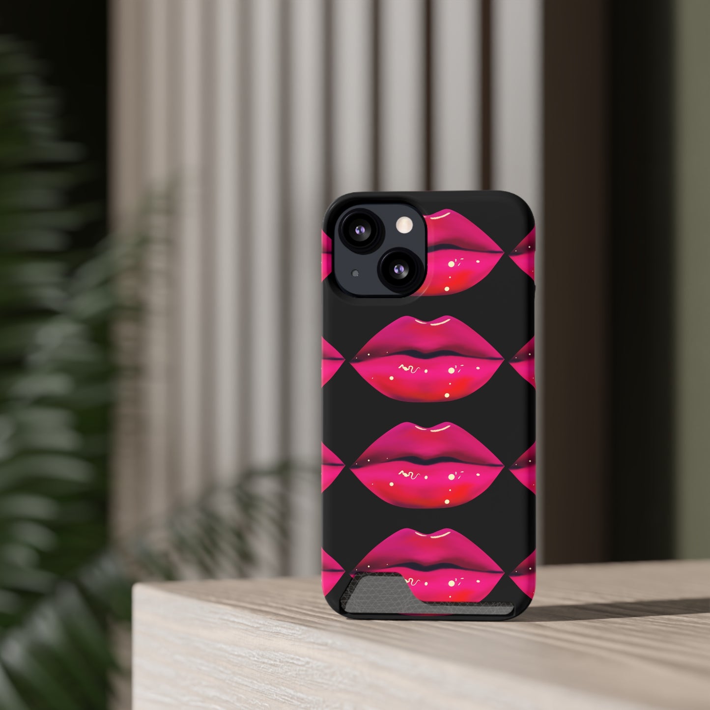 Lip Drip© Limited Edition Slim Lightweight DuraFlex© Safe Impact Resistant Phone Case With Card Holder Compatible with iPhone 13, and Samsung Galaxy S21, S22 models