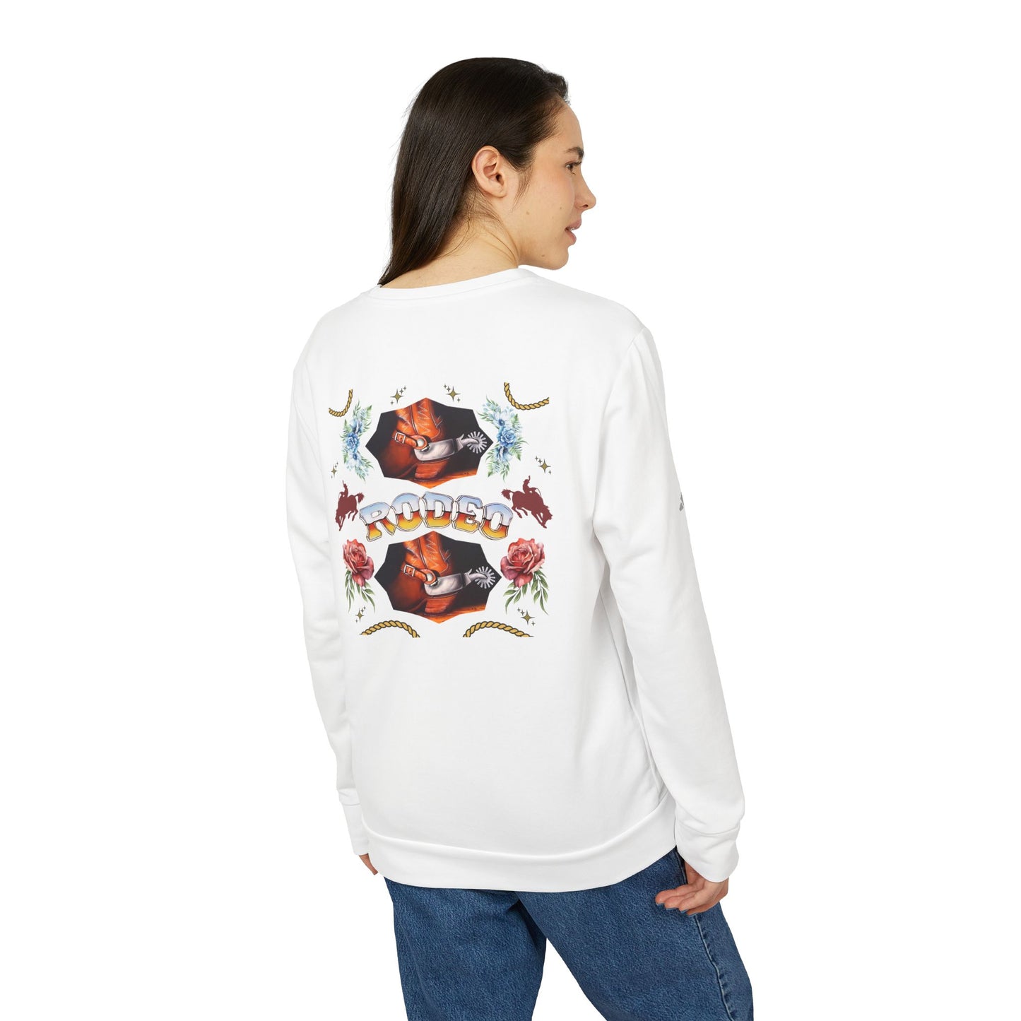 Rodeo© Luxturnal© Adidas® Unisex Super Soft Deluxe Cozy Fleece Crewneck Sweatshirt Up To 4XL