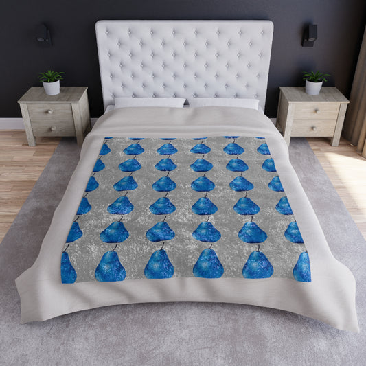 Pear Blue© Pop New Zealand Super Chic Soft Premium Crushed Velvet Blanket