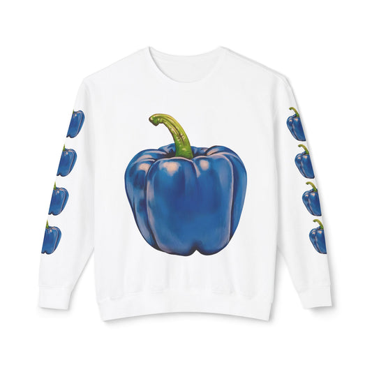 Pepper Blue© Deluxe American Made Comfort Relaxed Premium Cotton Lightweight Crewneck Sweatshirt Unisex