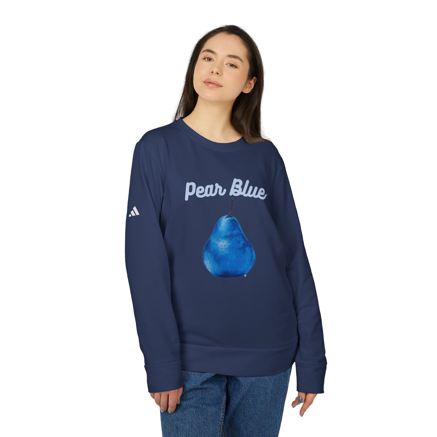 Pear Blue© Luxturnal© Adidas® Unisex Super Soft Deluxe Cozy Fleece Crewneck Sweatshirt