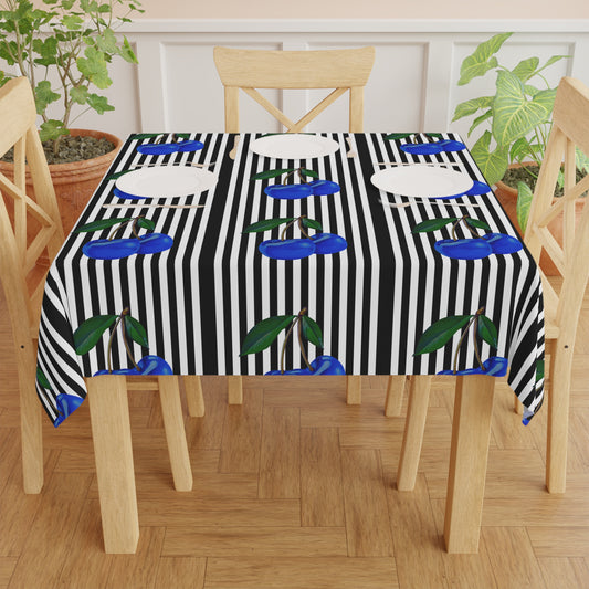 Blue Cherry© Stripe Pop Deluxe Design Posh Soft And LightTablecloth