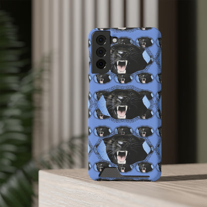 Panther Roar© Limited Edition Slim Lightweight DuraFlex© Safe Impact Resistant Phone Case With Card Holder Compatible with iPhone 13, and Samsung Galaxy S21, S22 models