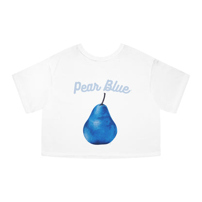 Pear Blue© Deluxe Premium 100% Cotton Champion Women's Heritage Super Soft Town And Country Cropped T-Shirt