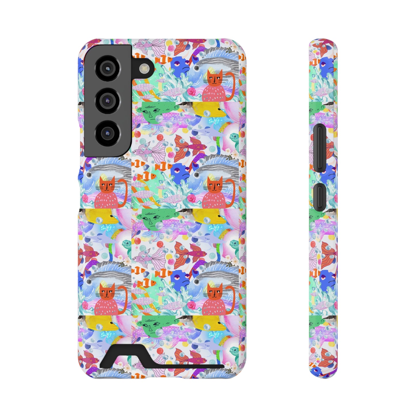 Ocean Dream© Limited Edition Slim Lightweight DuraFlex© Safe Impact Resistant Phone Case With Card Holder Compatible with iPhone 13, and Samsung Galaxy S21, S22 models