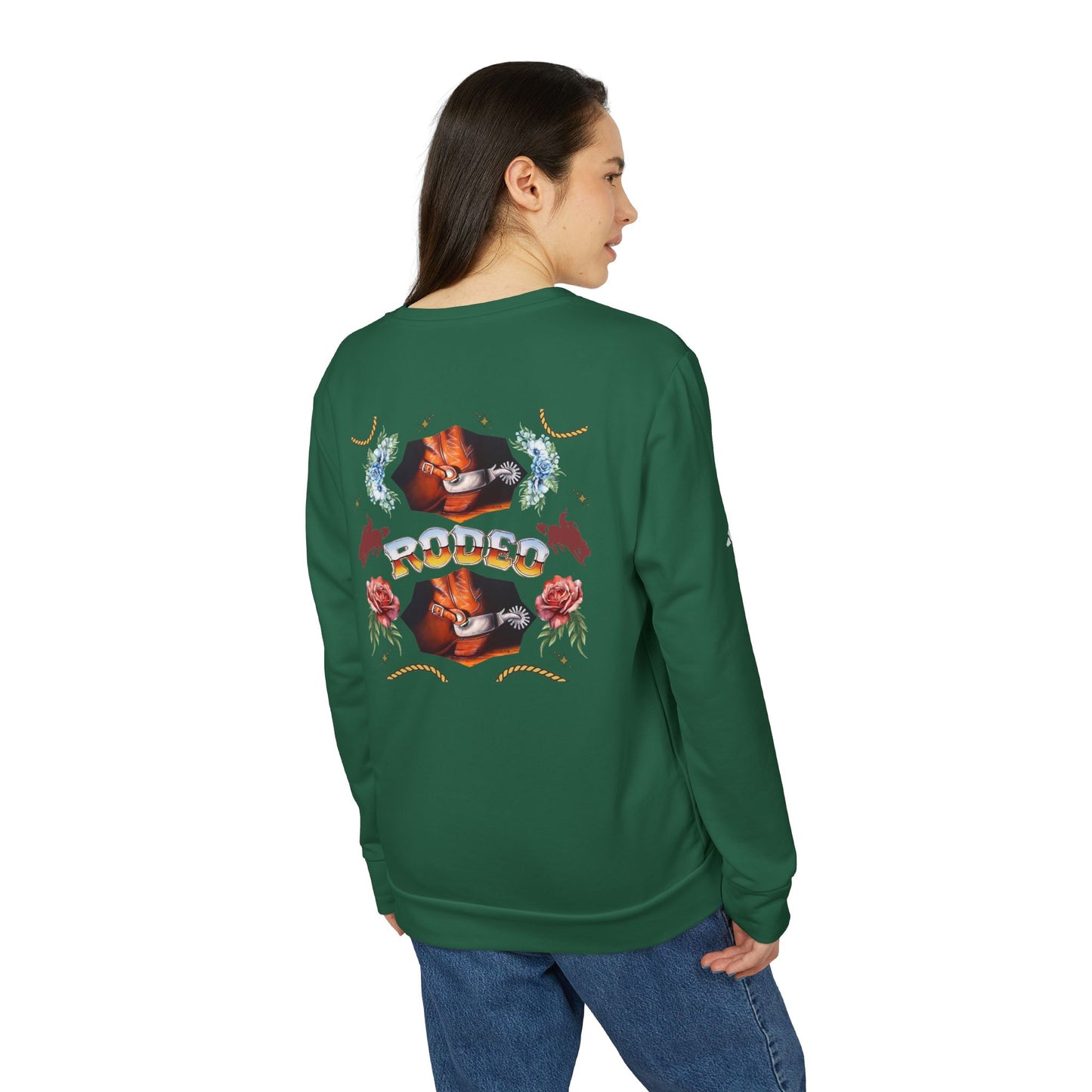 Rodeo© Luxturnal© Adidas® Unisex Super Soft Deluxe Cozy Fleece Crewneck Sweatshirt Up To 4XL