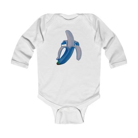 Banana Blue© Super Soft Infant Long Sleeve Bodysuit 100% Deluxe Premium Cotton From American Boutique