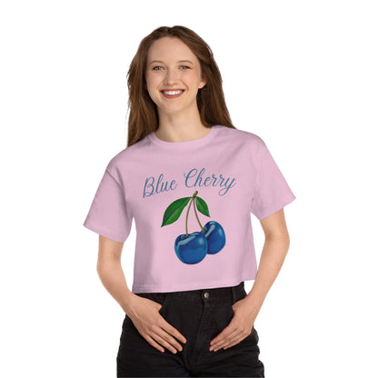 Blue Cherry© Deluxe Premium 100% Cotton Champion Women's Heritage Super Soft Town And Country Cropped T-Shirt