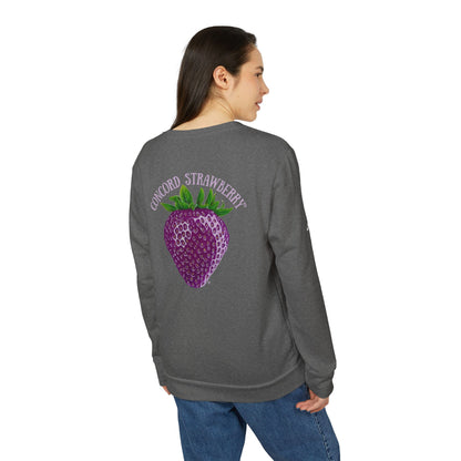 Concord Strawberry© Luxturnal© Adidas® Unisex Super Soft Deluxe Cozy Fleece Crewneck Sweatshirt