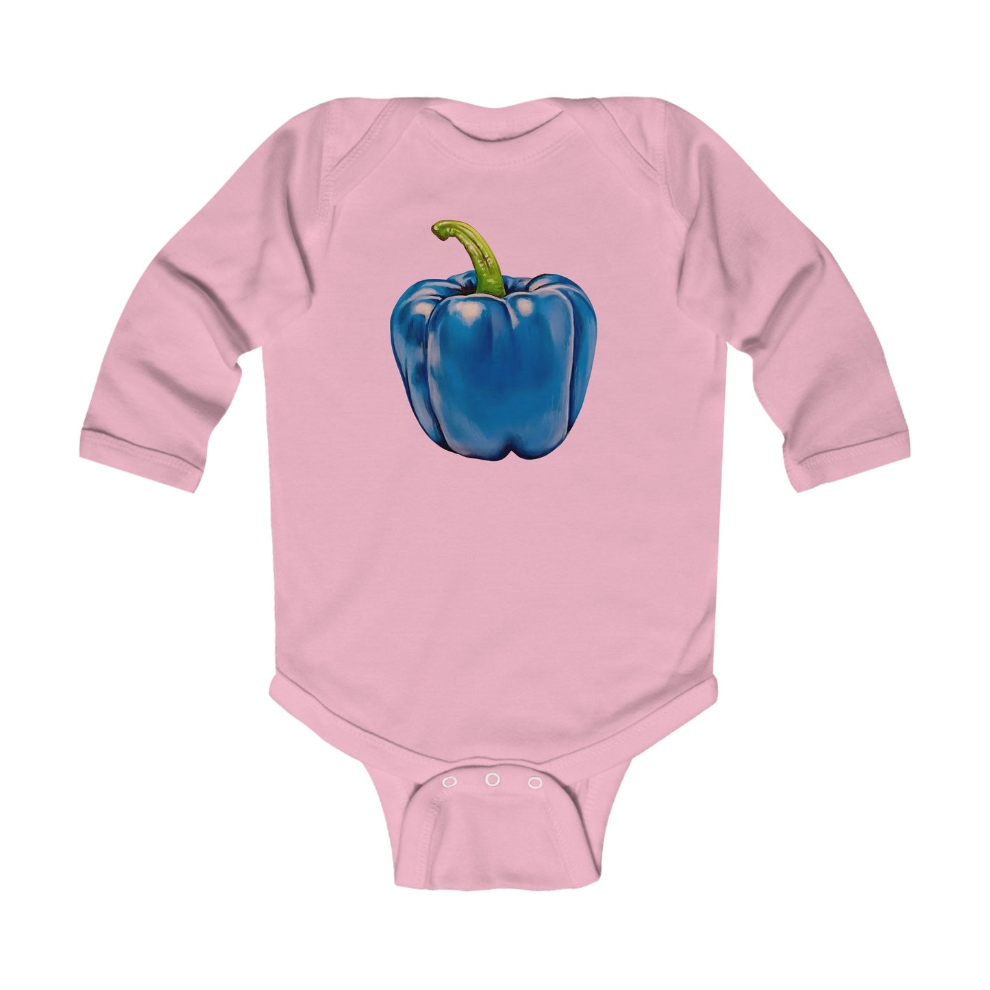 Pepper Blue© Super Soft Infant Long Sleeve Bodysuit 100% Deluxe Premium Cotton From American Boutique