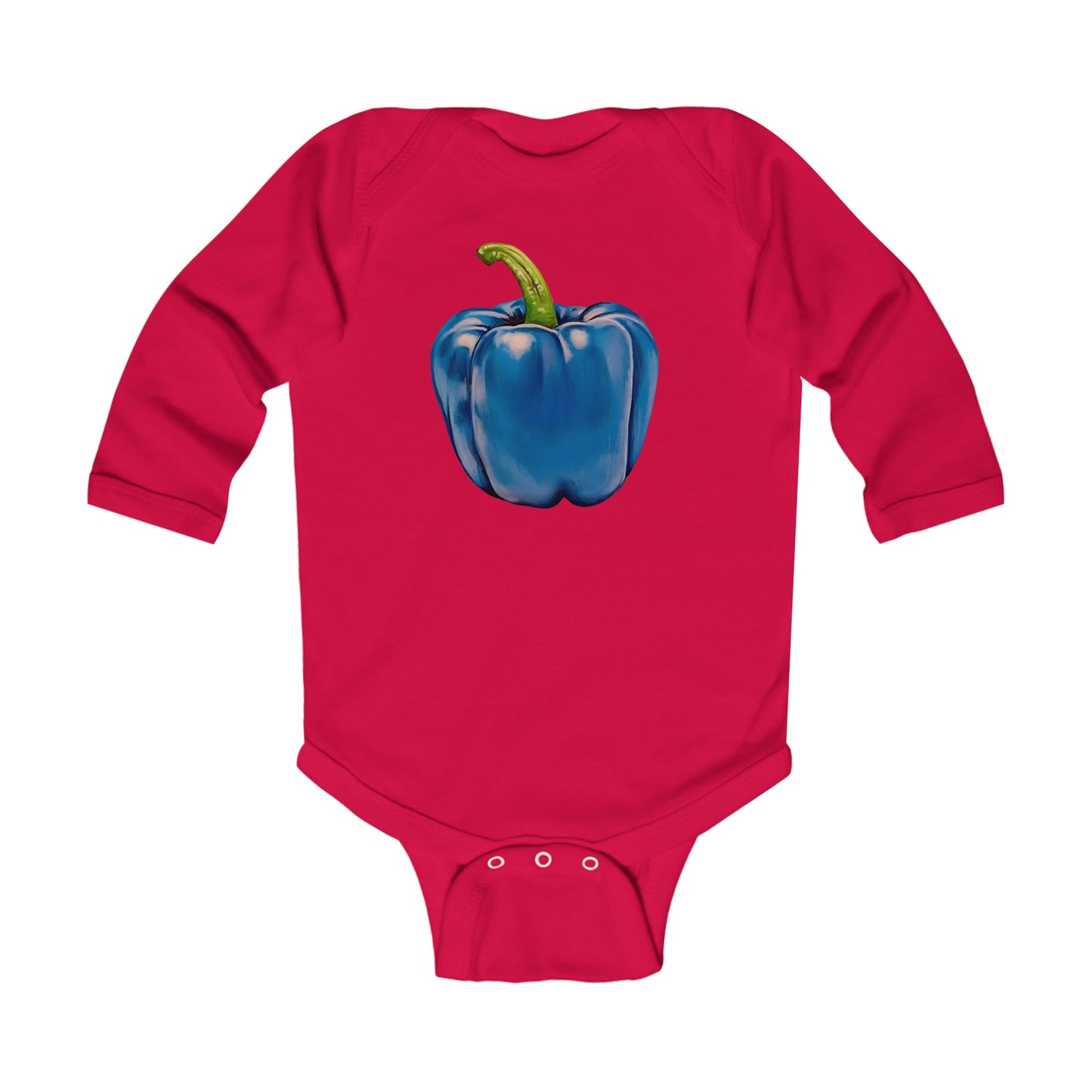 Pepper Blue© Super Soft Infant Long Sleeve Bodysuit 100% Deluxe Premium Cotton From American Boutique