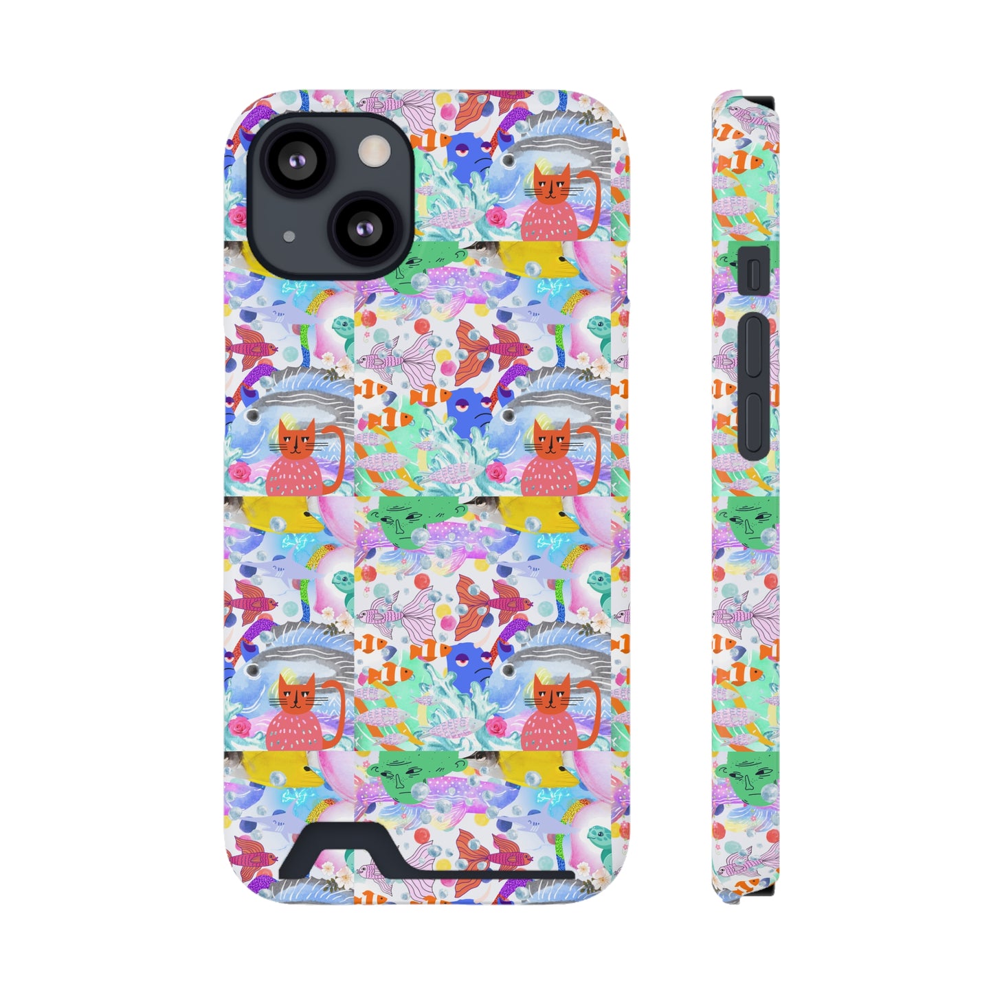 Ocean Dream© Limited Edition Slim Lightweight DuraFlex© Safe Impact Resistant Phone Case With Card Holder Compatible with iPhone 13, and Samsung Galaxy S21, S22 models