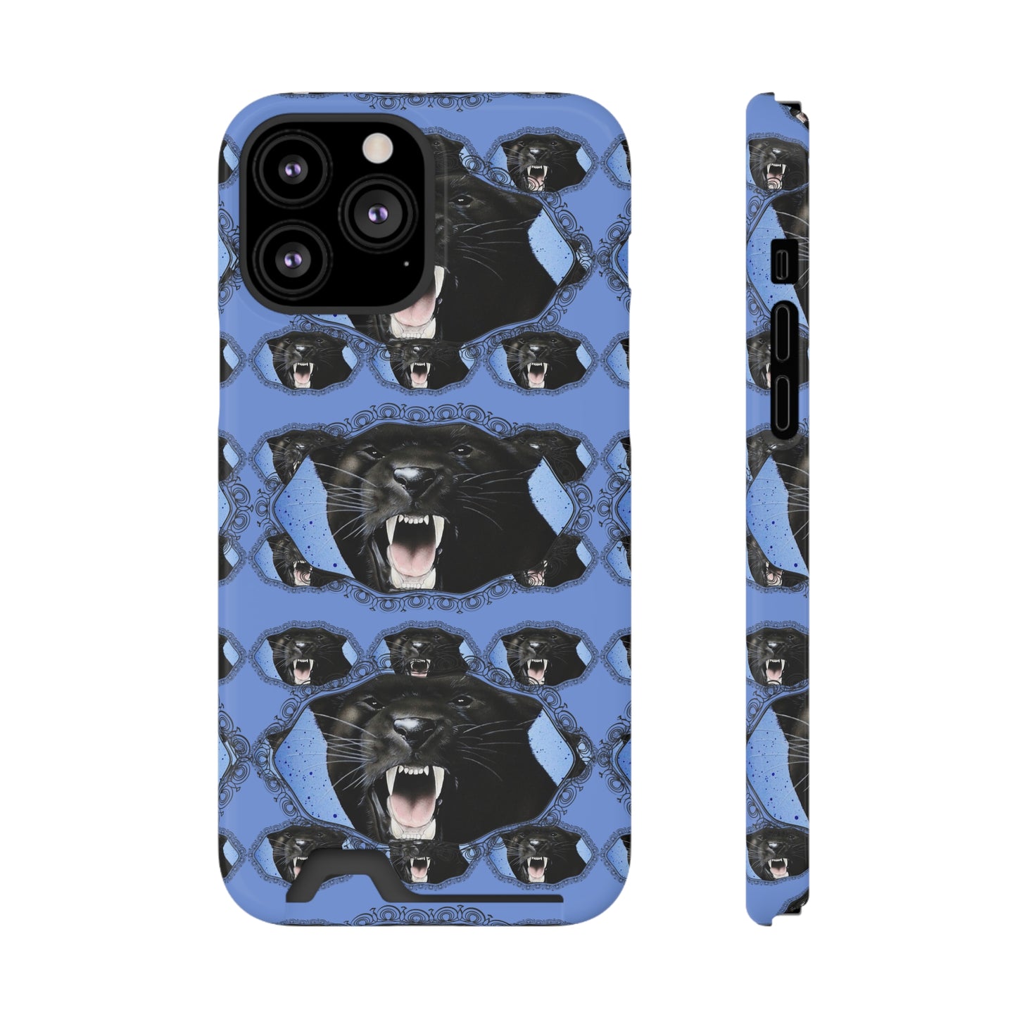 Panther Roar© Limited Edition Slim Lightweight DuraFlex© Safe Impact Resistant Phone Case With Card Holder Compatible with iPhone 13, and Samsung Galaxy S21, S22 models