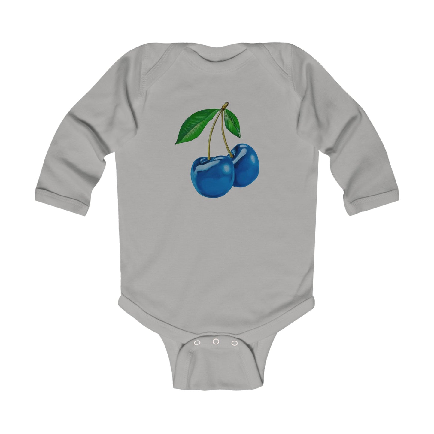 Blue Cherry© Super Soft Infant Long Sleeve Bodysuit 100% Deluxe Premium Cotton From American Boutique