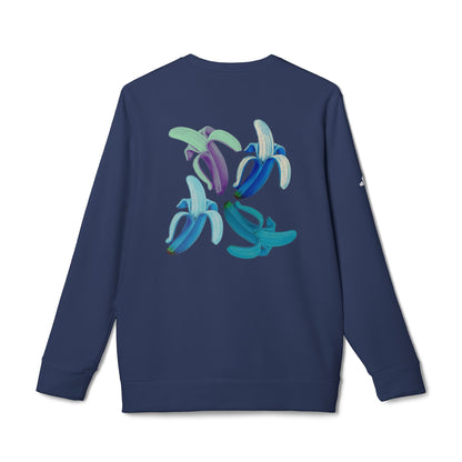 Banana Blue© Luxturnal© Adidas® Limited Unisex Super Soft Deluxe Cozy Fleece Crewneck Sweatshirt In Banana Butter