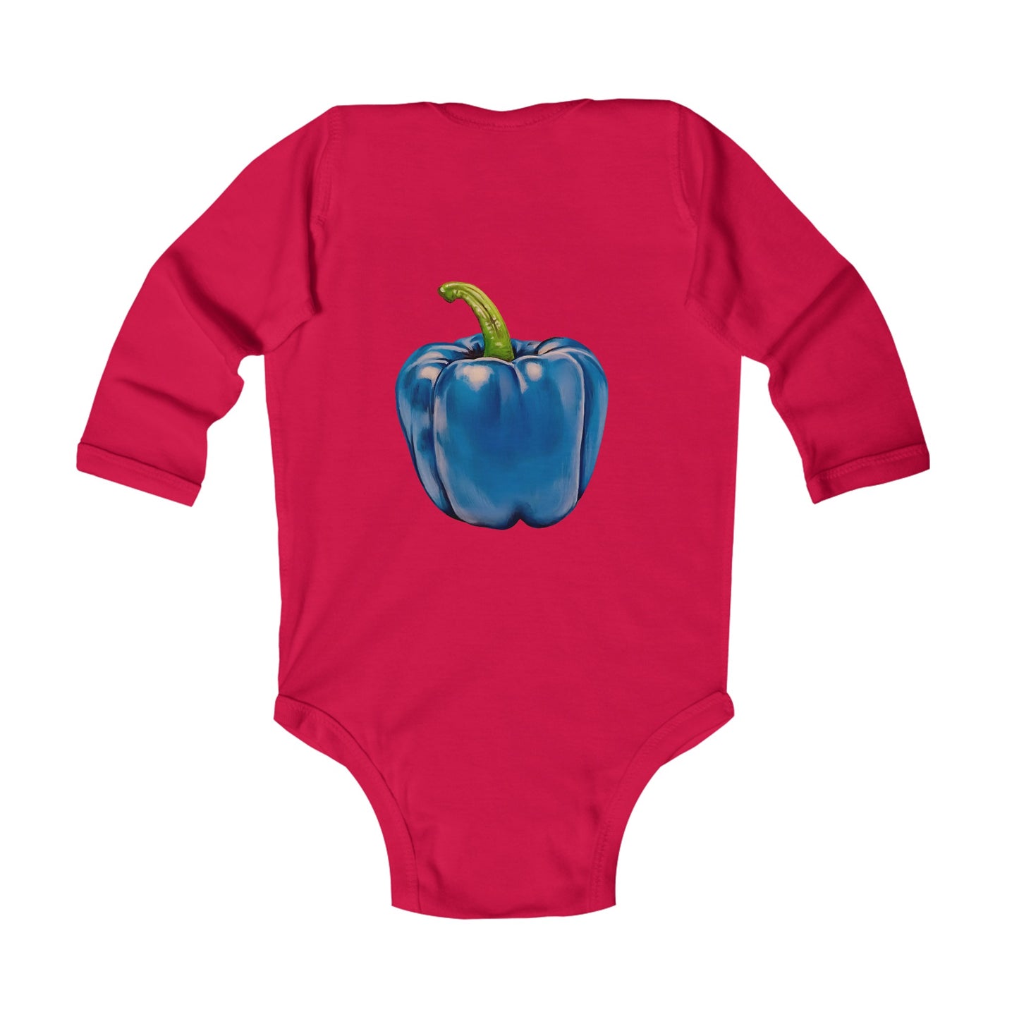 Pepper Blue© Super Soft Infant Long Sleeve Bodysuit 100% Deluxe Premium Cotton From American Boutique