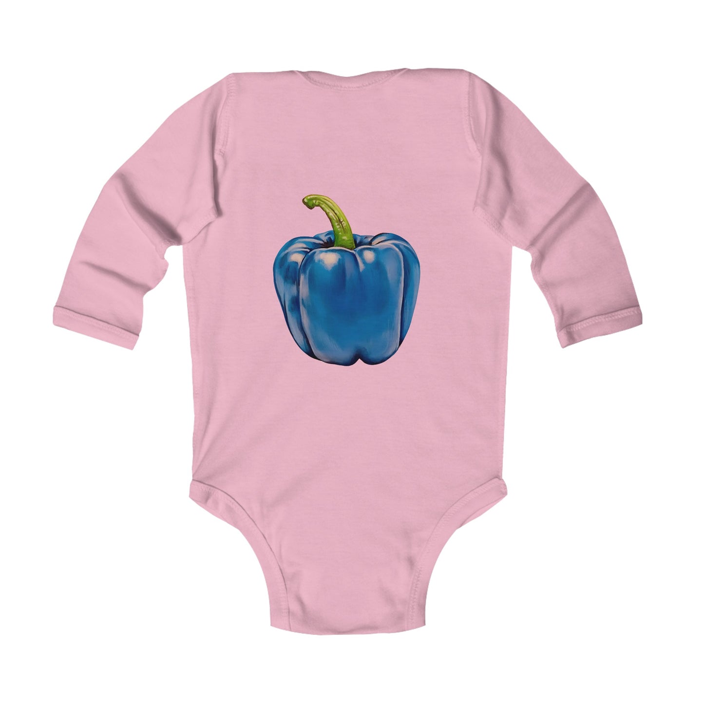 Pepper Blue© Super Soft Infant Long Sleeve Bodysuit 100% Deluxe Premium Cotton From American Boutique