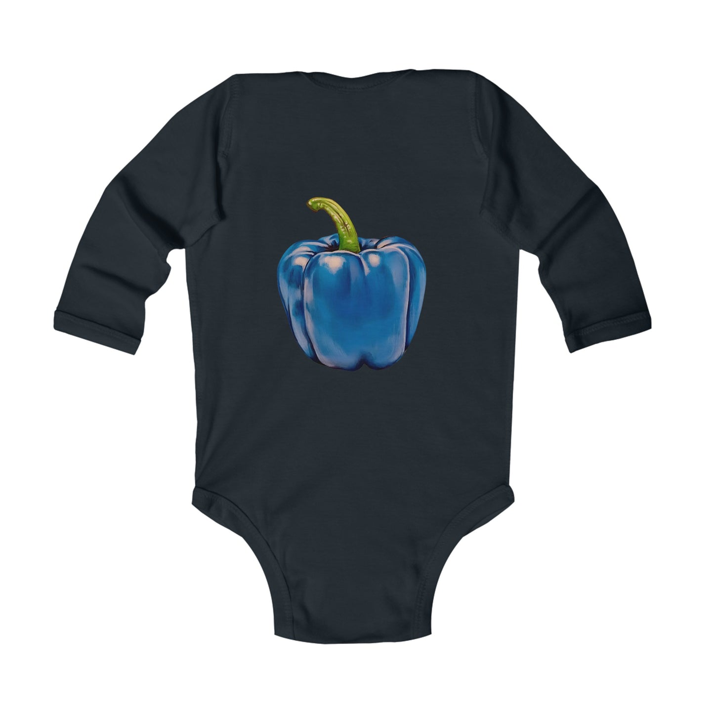 Pepper Blue© Super Soft Infant Long Sleeve Bodysuit 100% Deluxe Premium Cotton From American Boutique