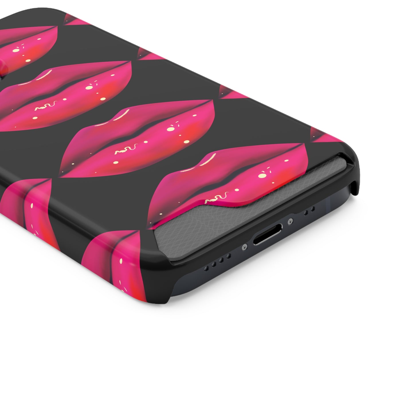 Lip Drip© Limited Edition Slim Lightweight DuraFlex© Safe Impact Resistant Phone Case With Card Holder Compatible with iPhone 13, and Samsung Galaxy S21, S22 models