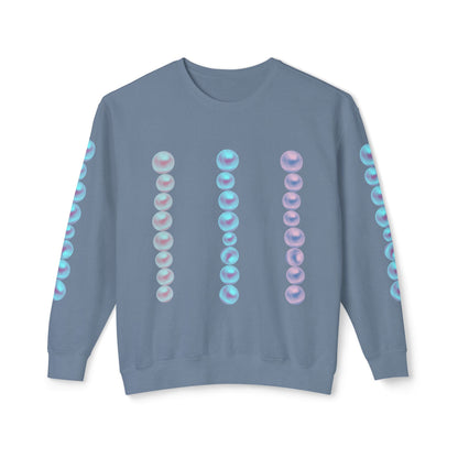 Posh Pearls© Deluxe American Made Comfort Relaxed Premium Cotton Lightweight Crewneck Sweatshirt Unisex