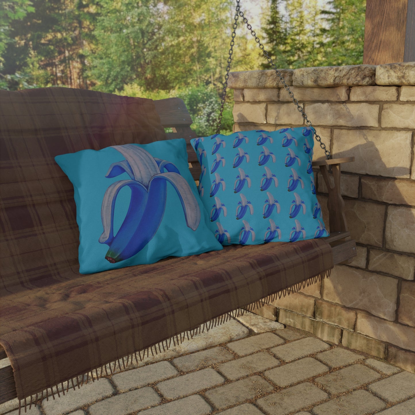 Banana Blue© European Soft Stylish Porch Comfort Plush Outdoor Anti-Mold All Weather Easy Clean All Year Square Pillows