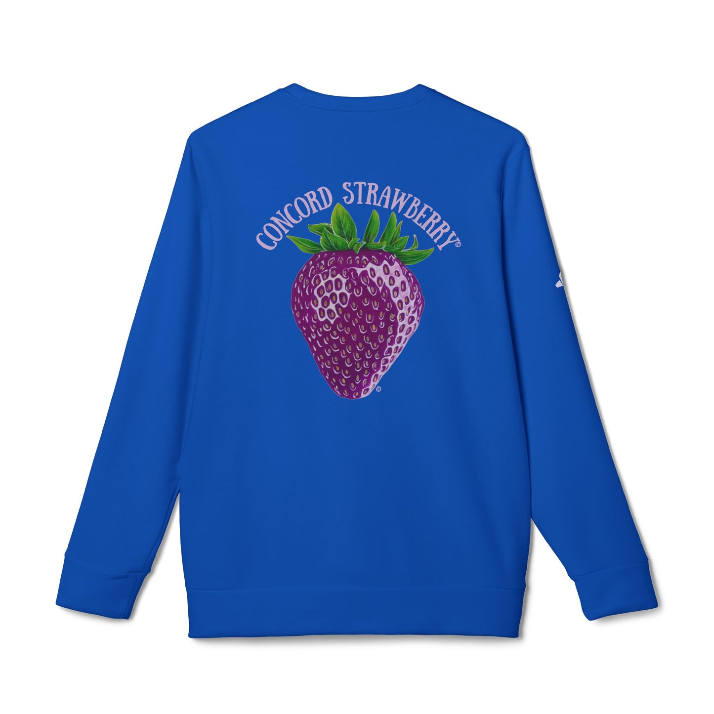 Concord Strawberry© Luxturnal© Adidas® Unisex Super Soft Deluxe Cozy Fleece Crewneck Sweatshirt