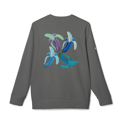 Banana Blue© Luxturnal© Adidas® Limited Unisex Super Soft Deluxe Cozy Fleece Crewneck Sweatshirt In Banana Butter