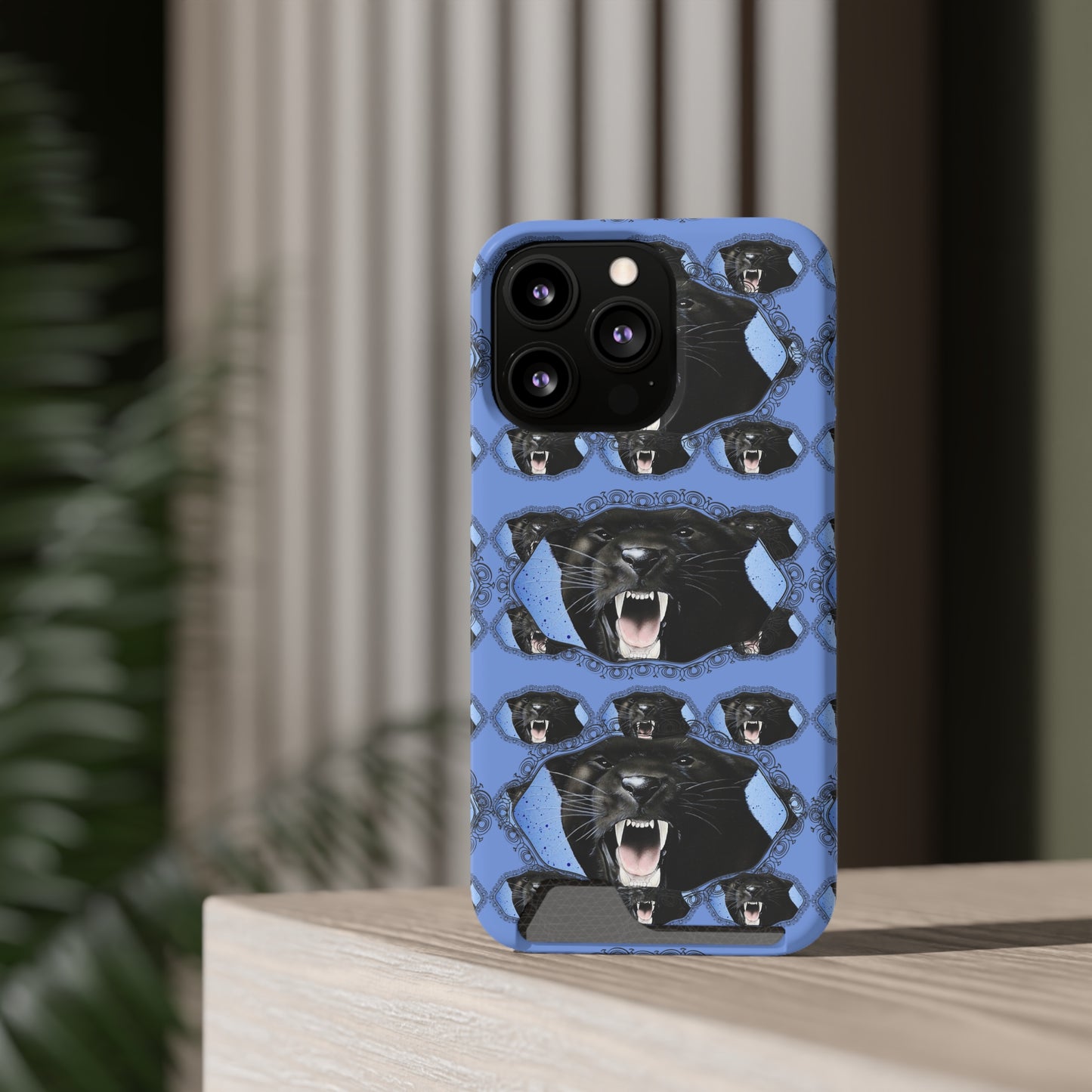 Panther Roar© Limited Edition Slim Lightweight DuraFlex© Safe Impact Resistant Phone Case With Card Holder Compatible with iPhone 13, and Samsung Galaxy S21, S22 models