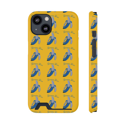 Banana Blue© Slim Lightweight DuraFlex© Safe Impact Resistant Phone Case With Card Holder Compatible with iPhone 13, and Samsung Galaxy S21, S22 models