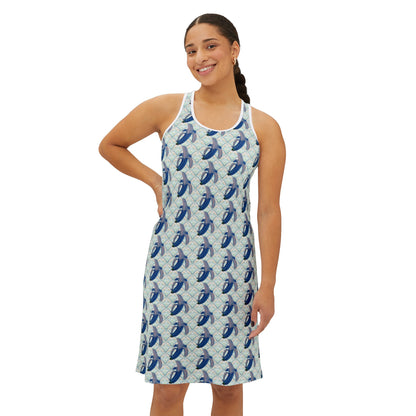 Banana Blue© Women's Deluxe All Day Super Soft Comfort Active Flex Easy Care Racerback Dress In Walk In The Park