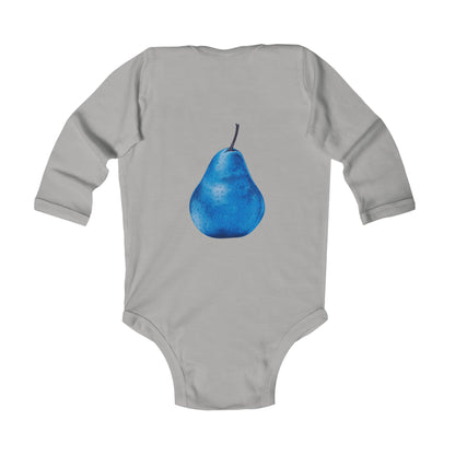 Pear Blue© Super Soft Infant Long Sleeve Bodysuit 100% Deluxe Premium Cotton From American Boutique