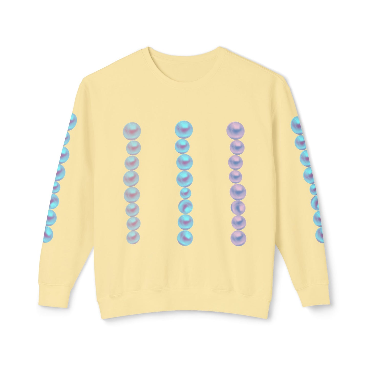 Posh Pearls© Deluxe American Made Comfort Relaxed Premium Cotton Lightweight Crewneck Sweatshirt Unisex